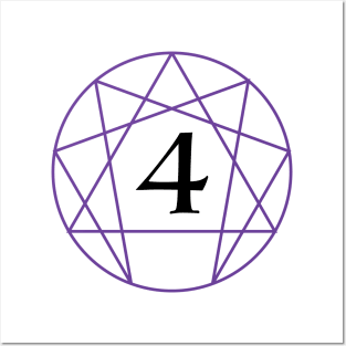 Enneagram Four - The Individualist (Number Only) Posters and Art